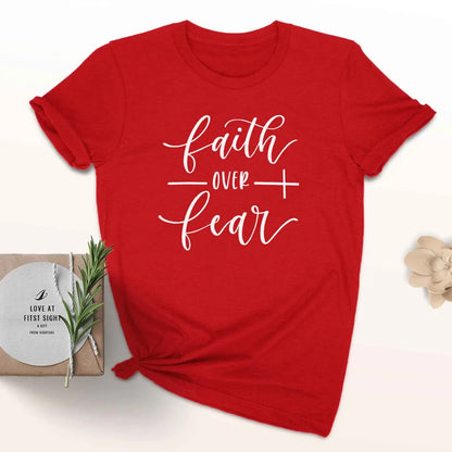 Faith Over Fear Christian T-Shirt T-Shirt Christian4Life