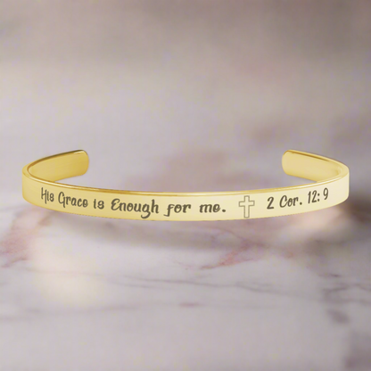 His Grace is Enough for me, Christian bracelet