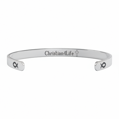 His Grace is Enough for me, Christian bracelet - Stainless steel with 18K Gold, Rose Gold, or Silver plating