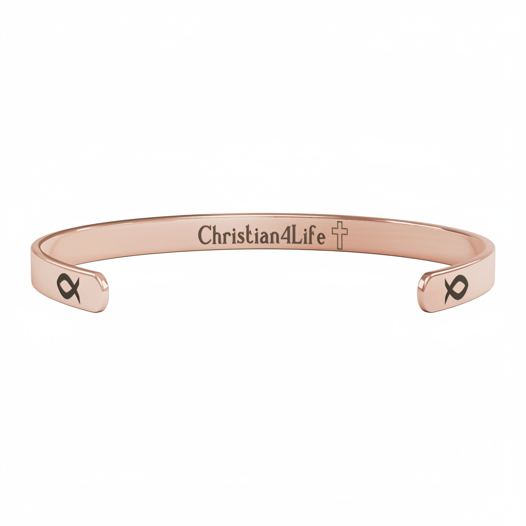 His Grace is Enough for me, Christian bracelet - Stainless steel with 18K Gold, Rose Gold, or Silver plating