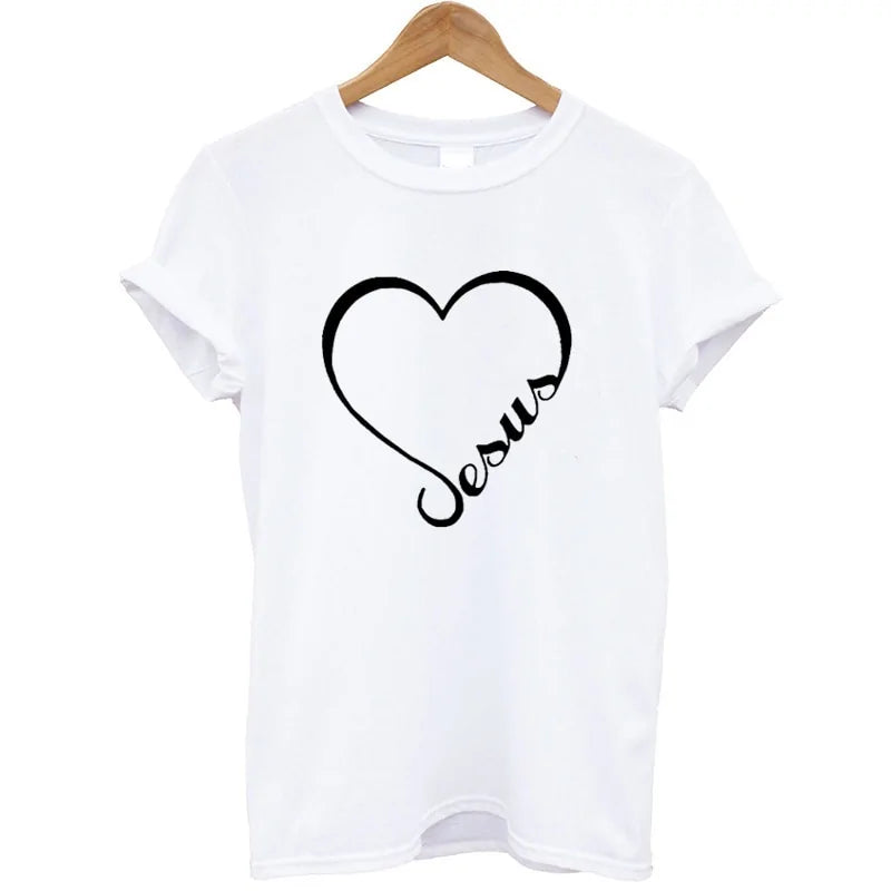 Heart Jesus Faith and Love Christian T-Shirt T-Shirt Christian4Life