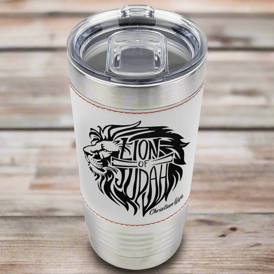 Lion of Judah 20oz Insulated Baseball Tumbler - Christian Tumbler (optional personalized name or Message)