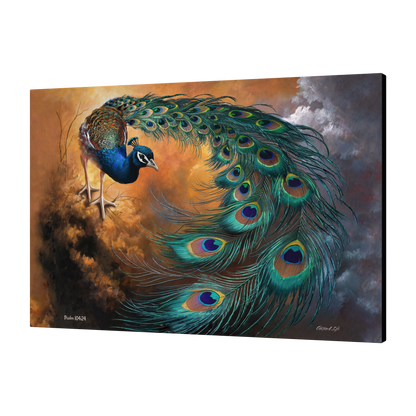 Peacock_canvas_art_print_-_a_vibrant_and_H_Angle_Mockup.png