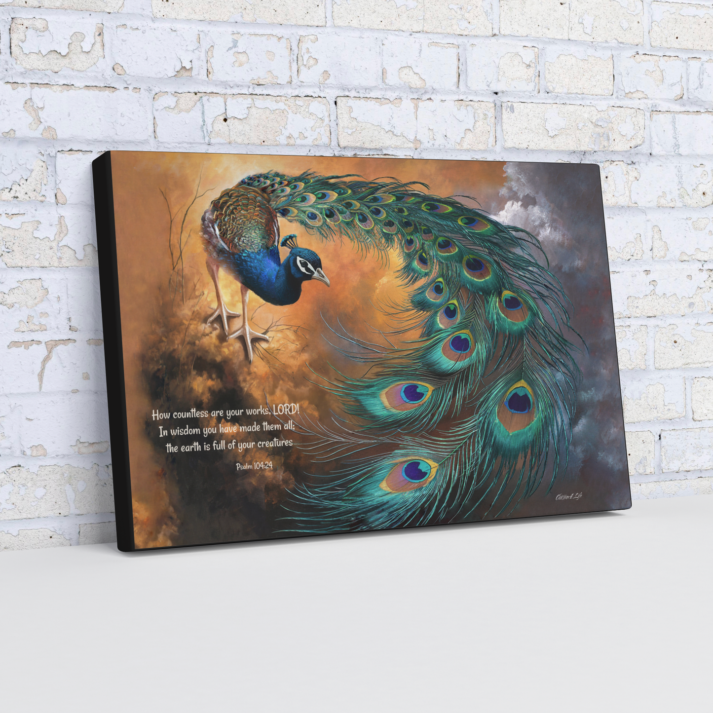 Peacock_canvas_art_print_-_with_Psalm_10_Angle_Wall_Mockup.png