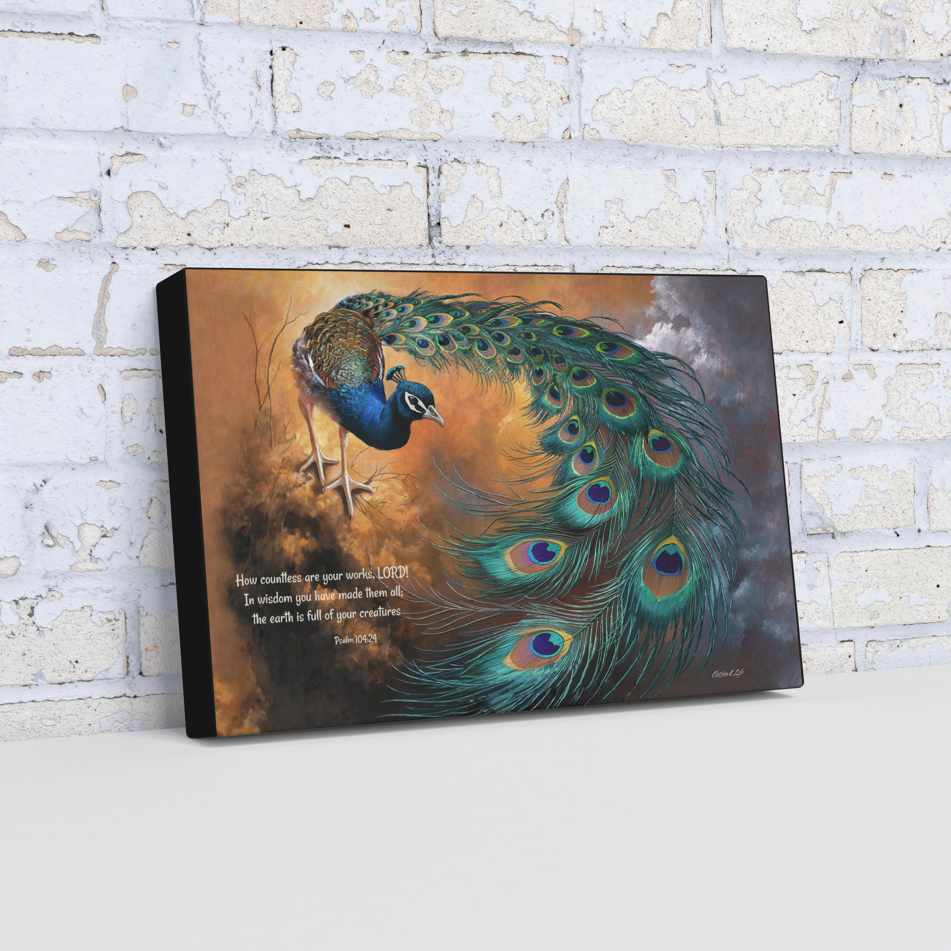 Peacock_canvas_art_print_-_with_Psalm_10_H_Angle_Wall_Mockup.png