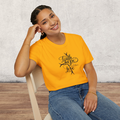 "Faith, Hope, Love" Unisex Christian Cotton Softstyle T-Shirt