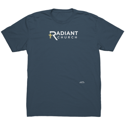 Radian_Church_NL_3600_T-shirt_gold_cros_Indigo_Mockup.png_15721706