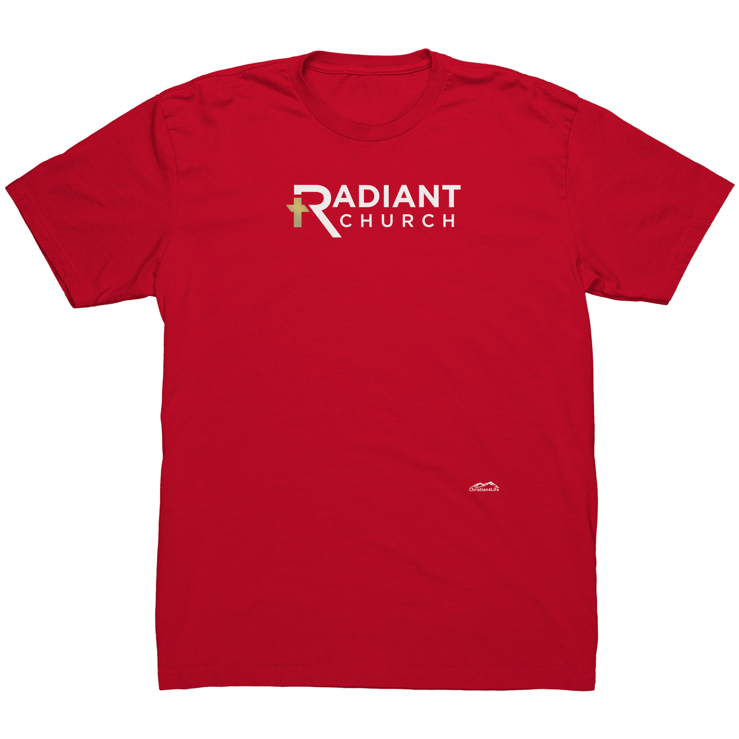 Radian_Church_NL_3600_T-shirt_gold_cros_Red_Mockup.png_15721713