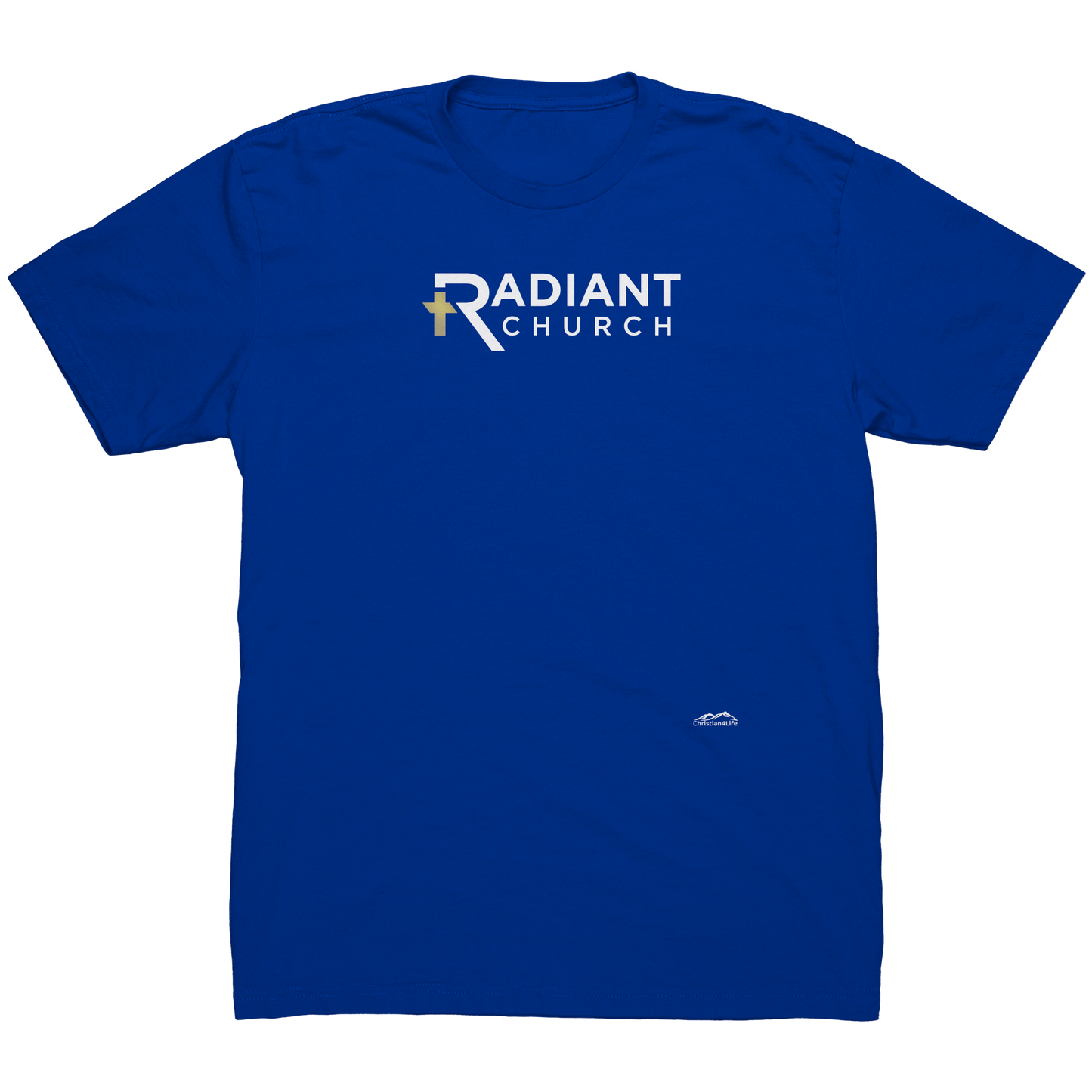 Radian_Church_NL_3600_T-shirt_gold_cros_Royal_Mockup.png_15721714