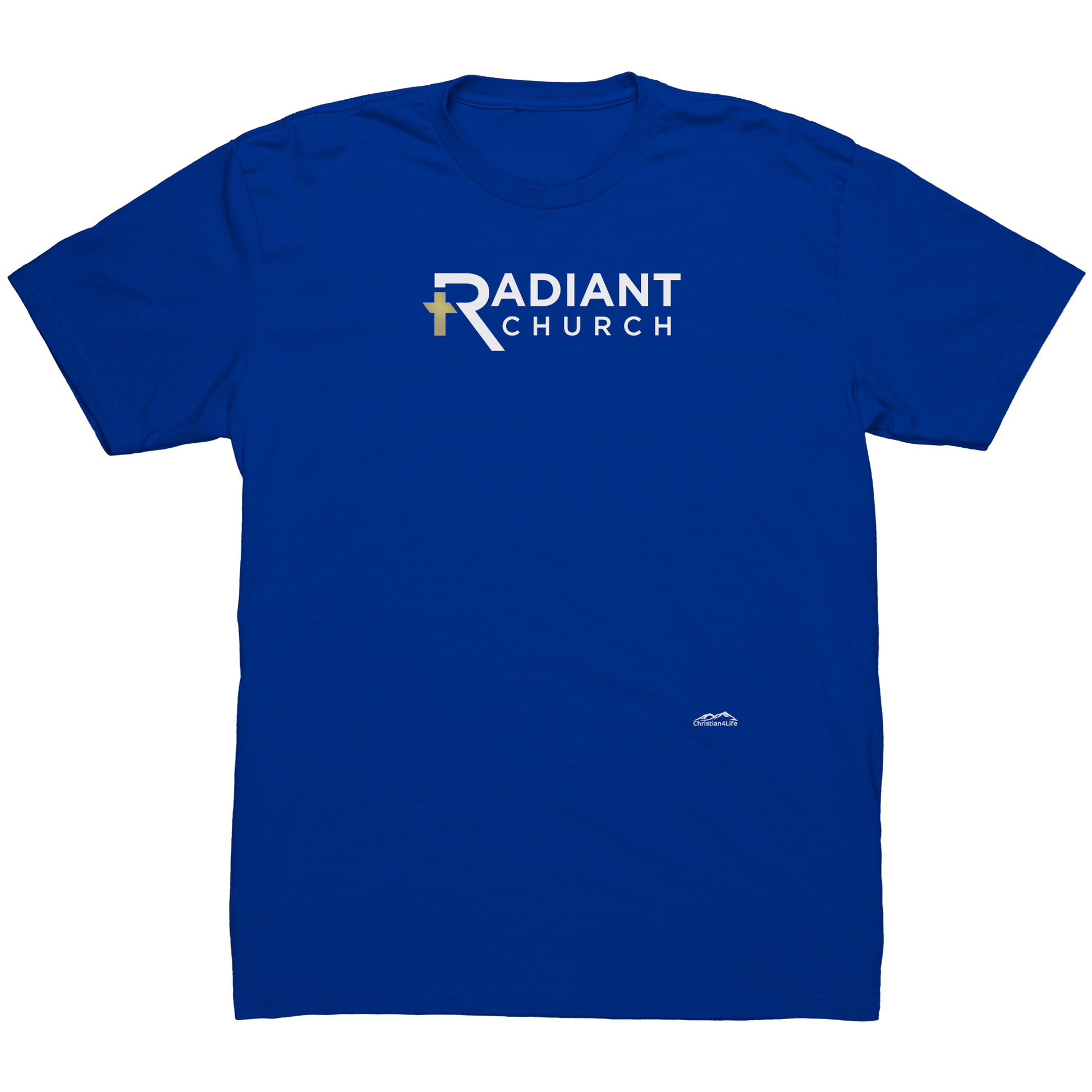 Radian_Church_NL_3600_T-shirt_gold_cros_Royal_Mockup.png_15721714