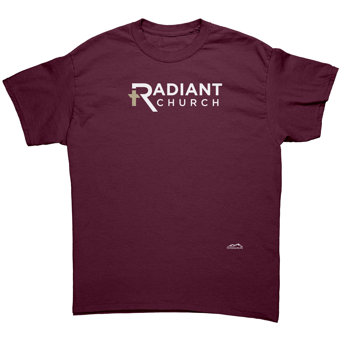 Radiant_Church_T-shirt_-_Gildan_5000_Un_Maroon_Front_Mockup.png_15721506
