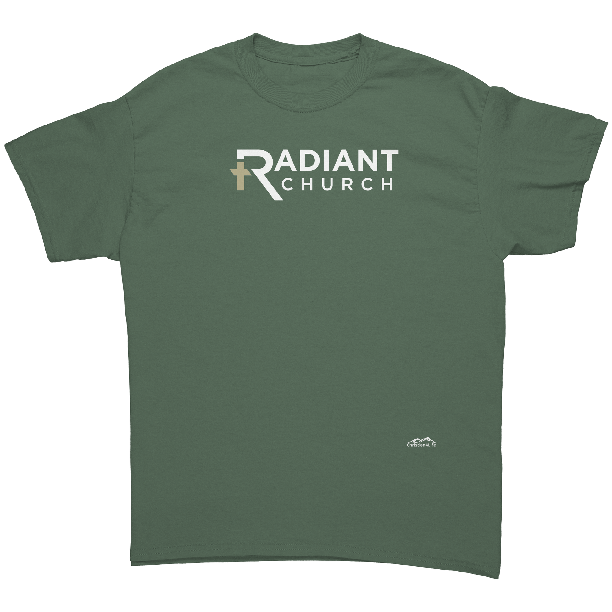 Radiant_Church_T-shirt_-_Gildan_5000_Un_Military_Green_Front_Mockup.png_15721514