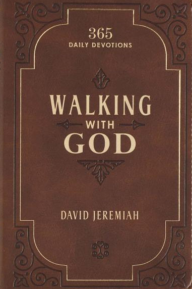 Walking with God Devotional - Brown Faux Leather Daily Devotional for Men & Women 365 Daily Devotions - Leather