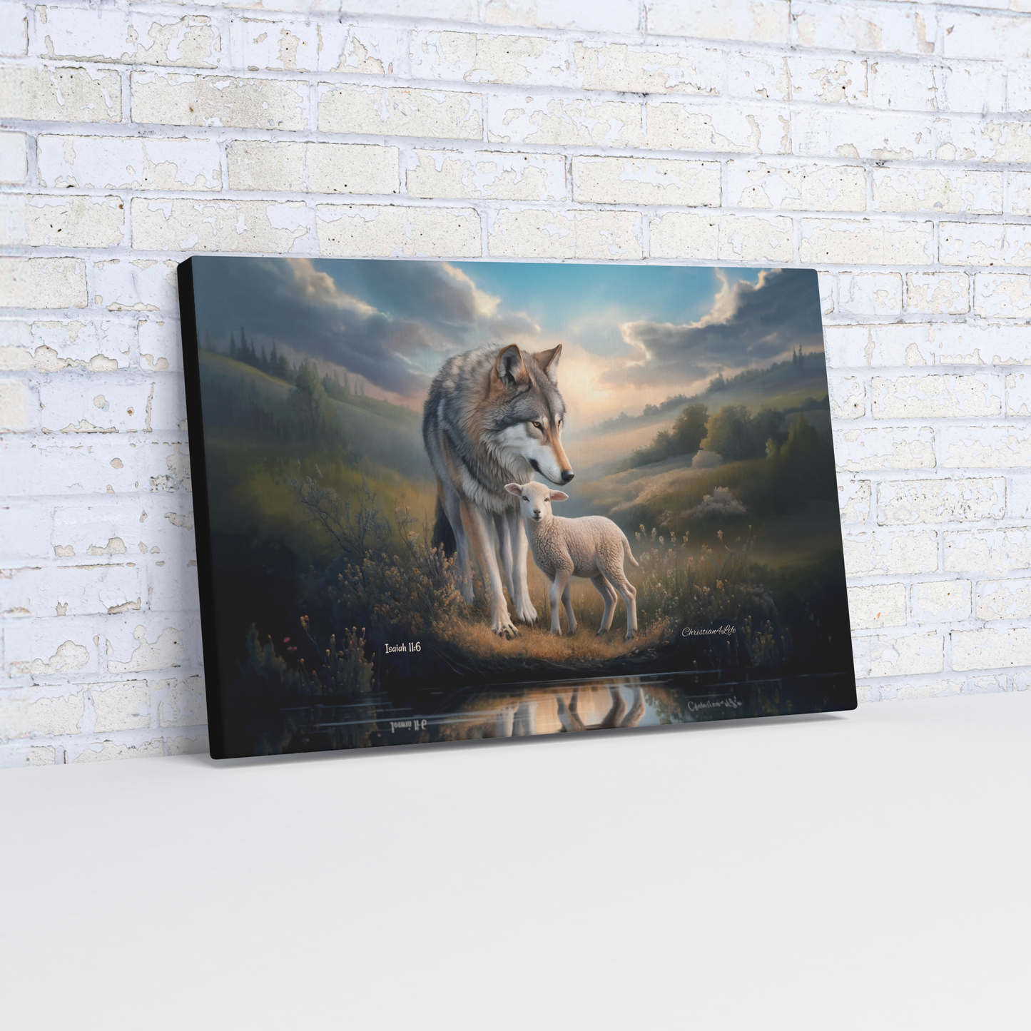 Wolf_and_Lamb_Reflection_Christian_Wall_H_Wall_Mockup.png