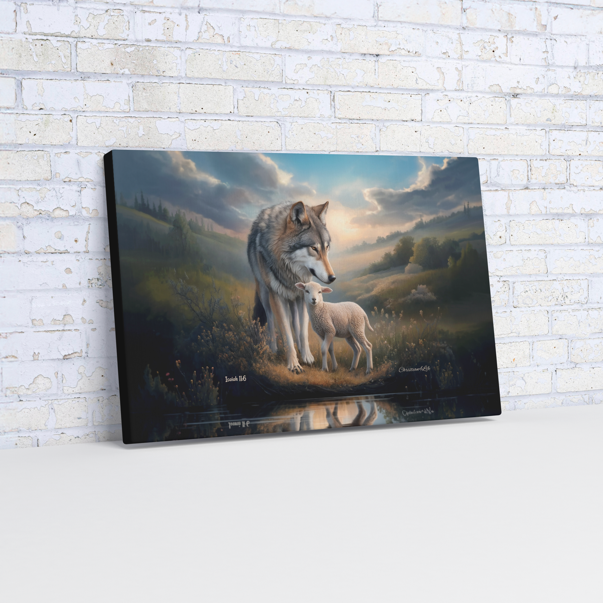 Wolf_and_Lamb_Reflection_Christian_Wall_H_Wall_Mockup.png