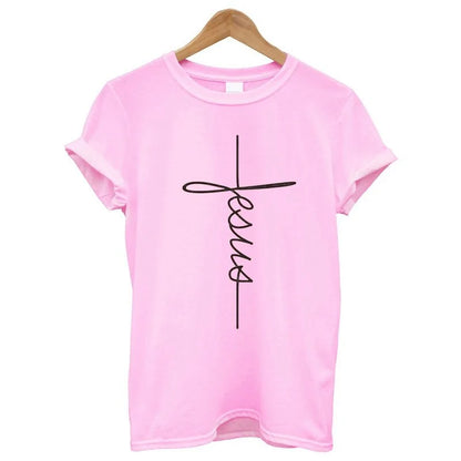 Christian Cross Print Tops Female T Shirt T-Shirt Christian4Life