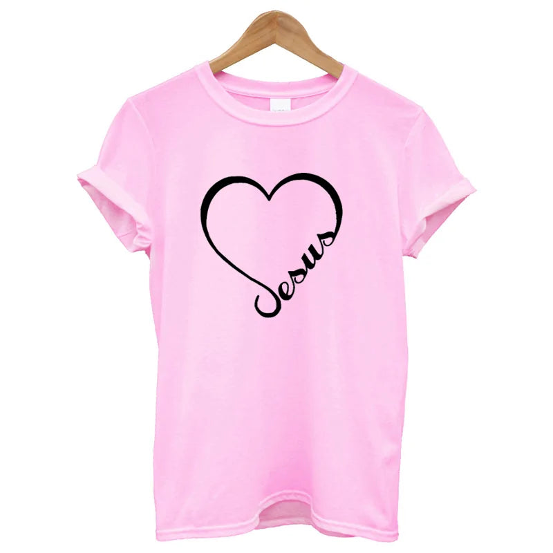 Heart Jesus Faith and Love Christian T-Shirt T-Shirt Christian4Life