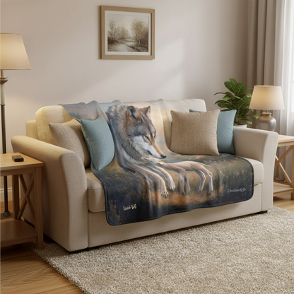 Wolf and Lamb-Isaiah 11:6 -Ultra-Soft Micro Fleece Blanket (multiple sizes)