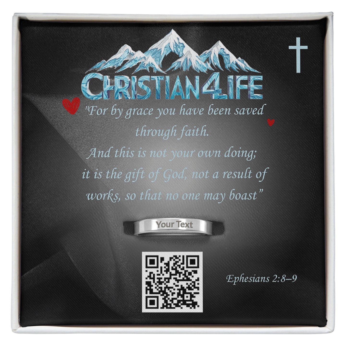 REDEEMED BY GRACE - Engraved Women's Ring