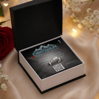 REDEEMED BY GRACE - Engraved Women's Ring