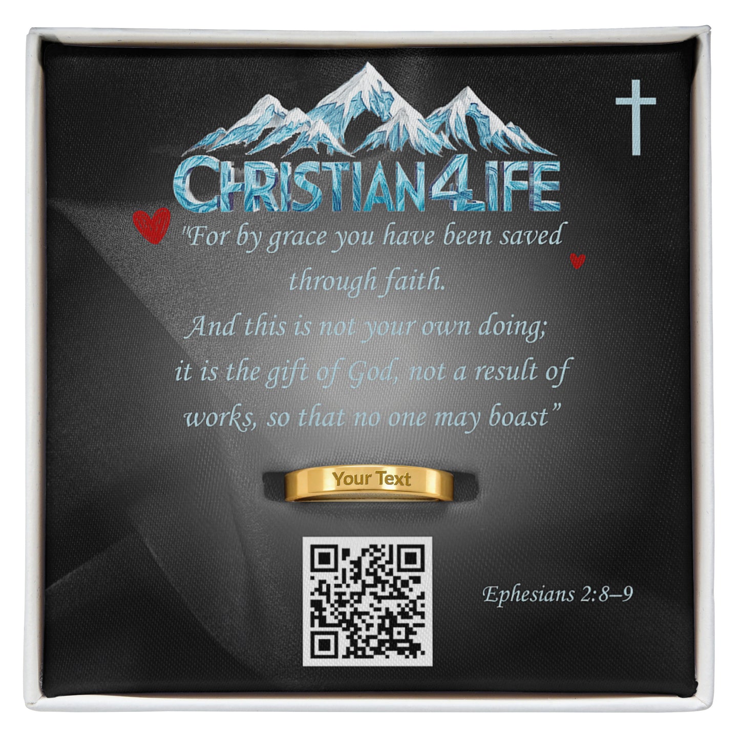 REDEEMED BY GRACE - Engraved Women's Ring