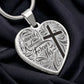 "Saved, Redeemed, Forever His" - personalized heart necklace