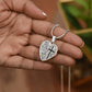 "Saved, Redeemed, Forever His" - personalized heart necklace