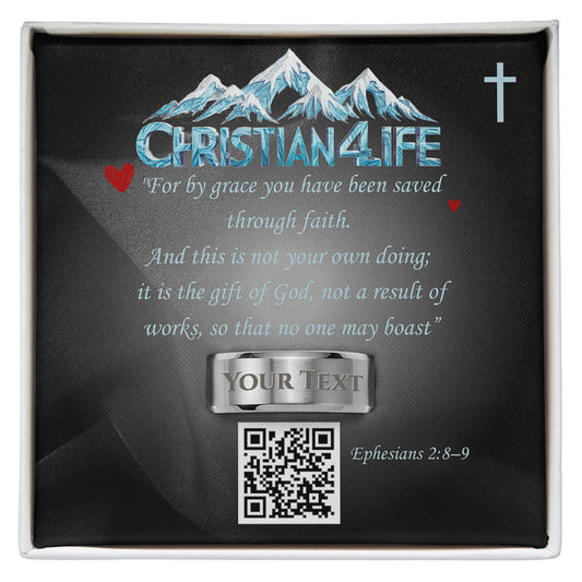REDEEMED BY GRACE - Christian Men's Ring