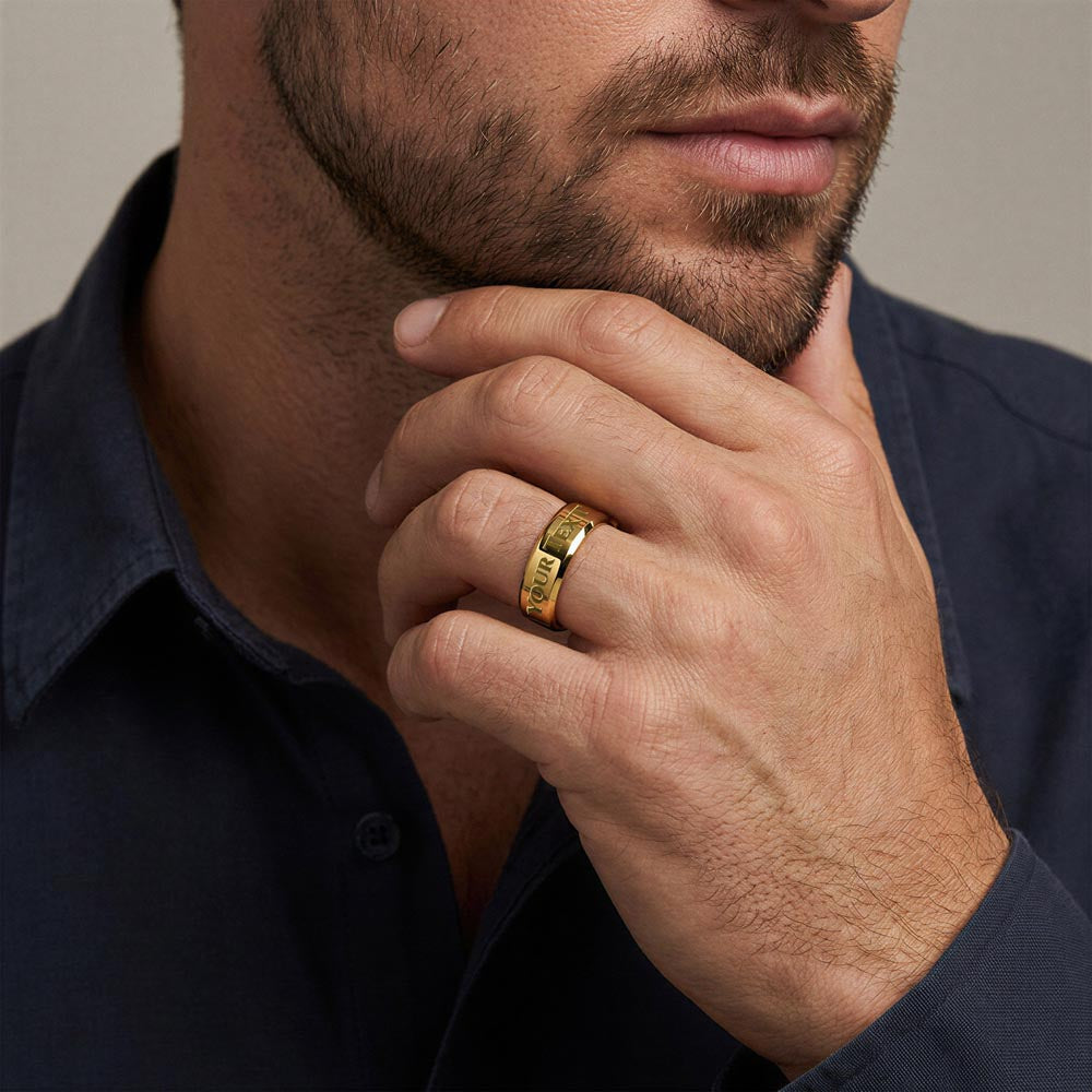 REDEEMED BY GRACE - Christian Men's Ring