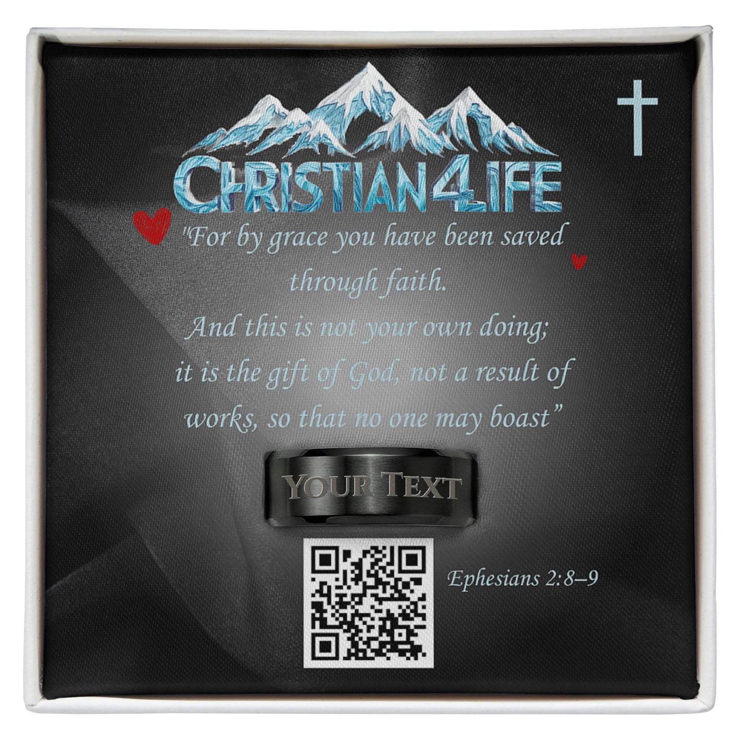 REDEEMED BY GRACE - Christian Men's Ring