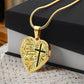 "Saved, Redeemed, Forever His" - personalized heart necklace