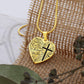 "Saved, Redeemed, Forever His" - personalized heart necklace