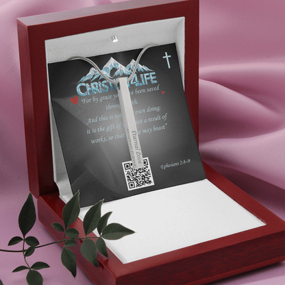 4 Sided Stick Christian Necklace - Engraved (REDEEMED BY GRACE, CALLED BY NAME +2)
