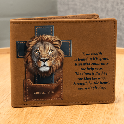 The Endurance Bifold, Lion's Legacy Christian Leather Wallet