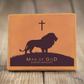 Man of God Lion and Cross Christian Wallet, Graphic Leather Wallet, Christian Gifts