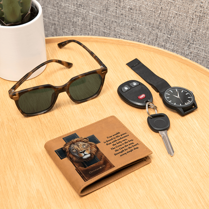 The Endurance Bifold, Lion's Legacy Christian Leather Wallet
