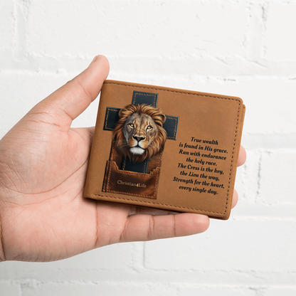 The Endurance Bifold, Lion's Legacy Christian Leather Wallet