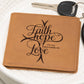 Christian "Faith, Hope, Love" Leather Wallet