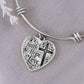 Personalized "Faith, Hope, Love" Heart Bangle Bracelet