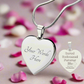 Saved, Redeemed Engraved Heart Necklace (optional personalized message)