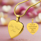 Saved, Redeemed Engraved Heart Necklace (optional personalized message)