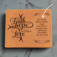 Personalized "Faith, Hope, Love" Leather Wallet