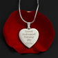 Saved, Redeemed Engraved Heart Necklace (optional personalized message)