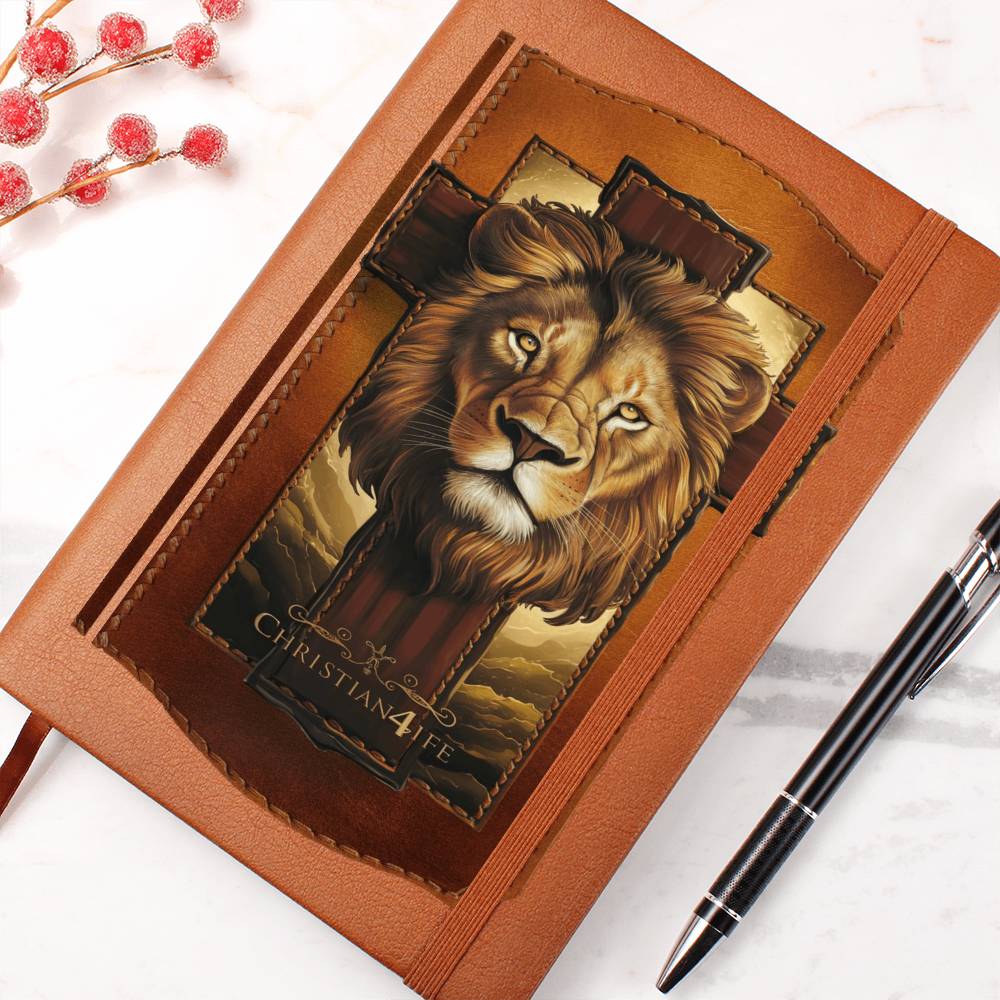 3D Christian4Life Lion and Cross Graphic Christian Journal Journals Christian4Life