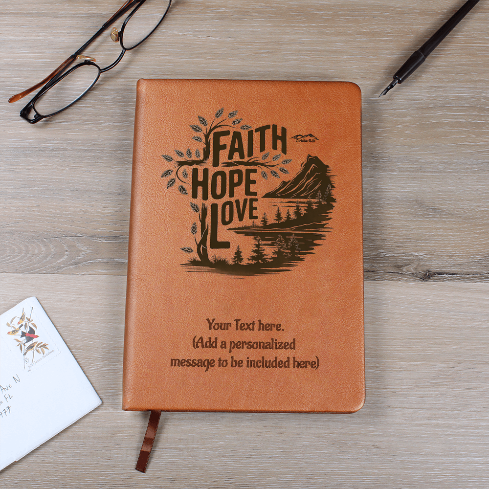 Faith, Hope, Love Personalized Christian Graphic Journal