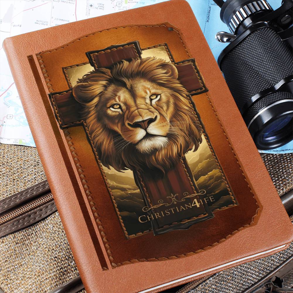 3D Christian4Life Lion and Cross Graphic Christian Journal Journals Christian4Life