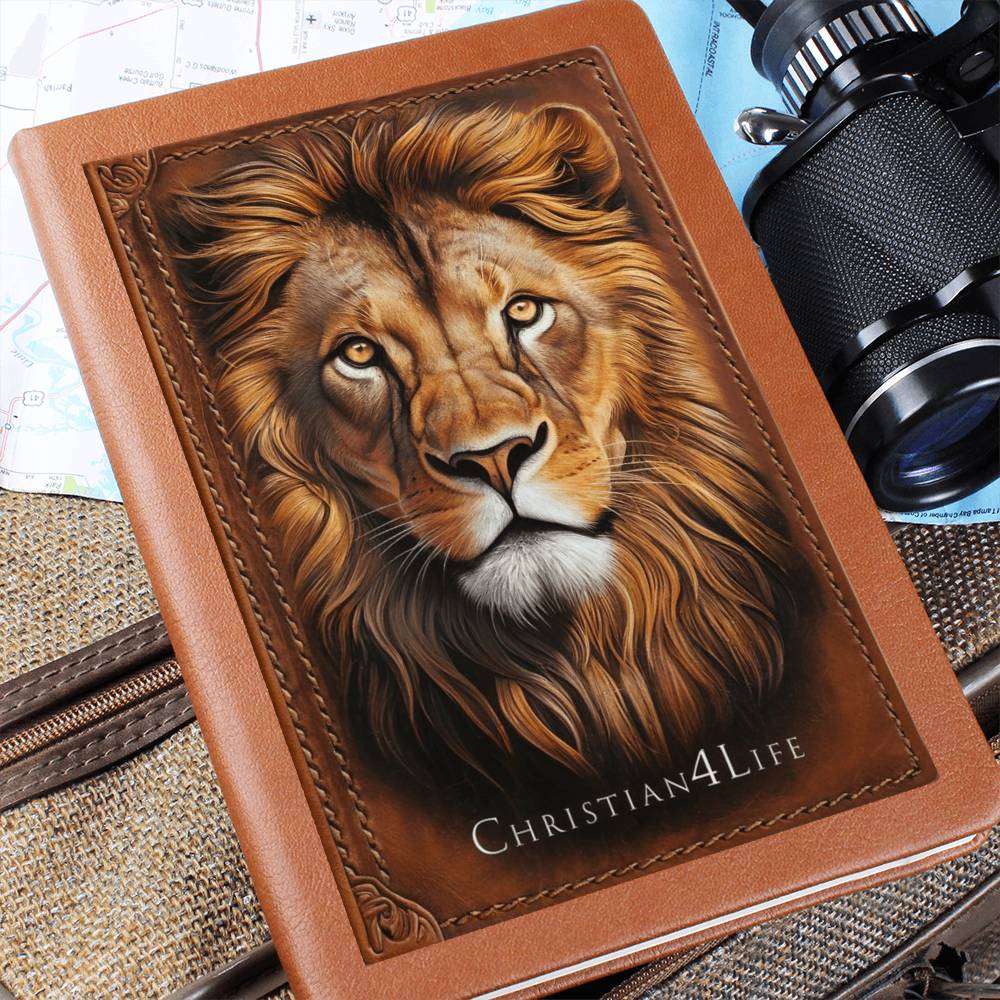 3D Christian4Life Lion Graphic Christian Journal Notebook (vegan leather) Journals Christian4Life