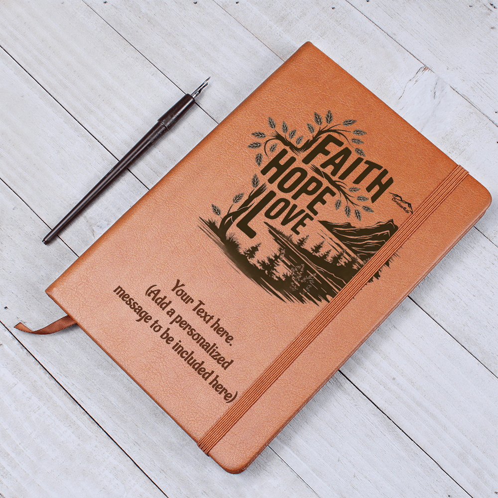 Faith, Hope, Love Personalized Christian Graphic Journal