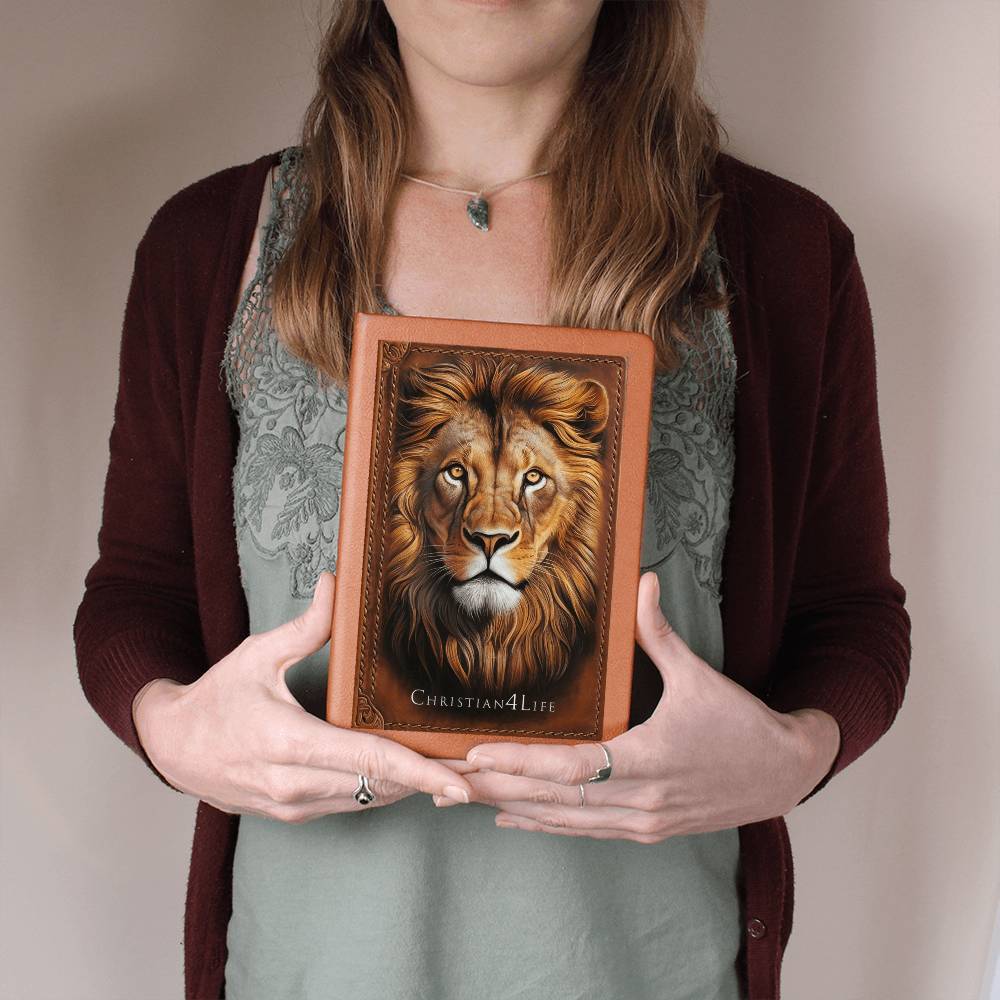 3D Christian4Life Lion Graphic Christian Journal Notebook (vegan leather) Journals Christian4Life