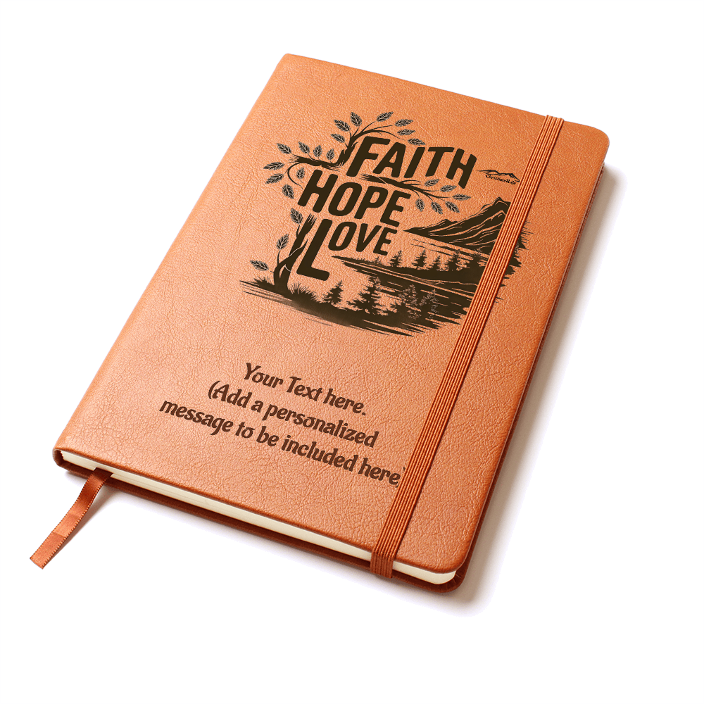 Faith, Hope, Love Personalized Christian Graphic Journal